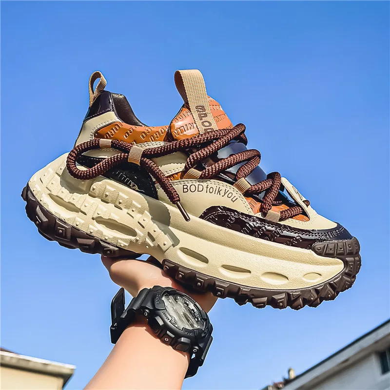 Men's Thick Sole Casual Sports Shoes - European Style Height Increasing Dad Sneakers for Spring/Summer 2025 thumbnail 4