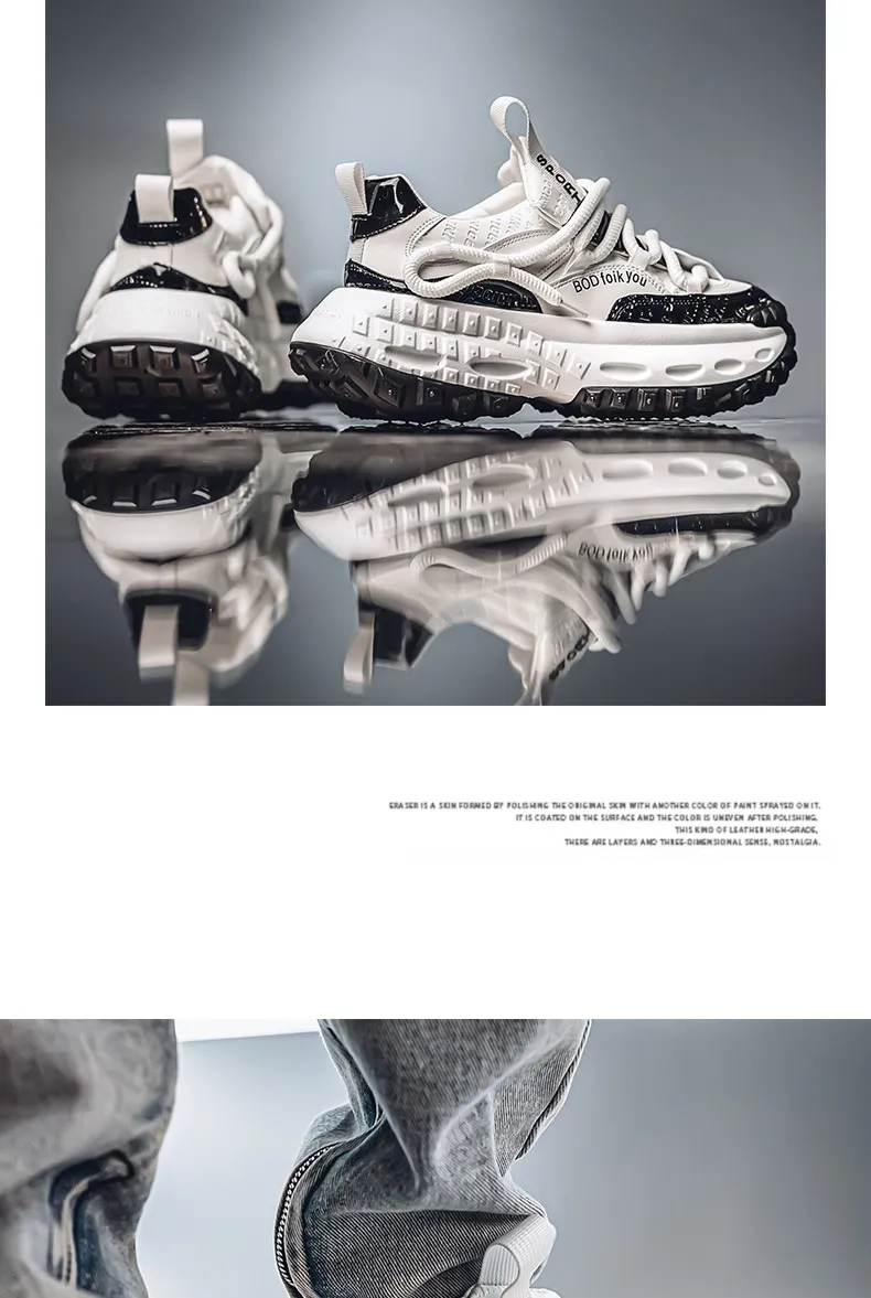 Men's Thick Sole Casual Sports Shoes - European Style Height Increasing Dad Sneakers for Spring/Summer 2025 showcase 8