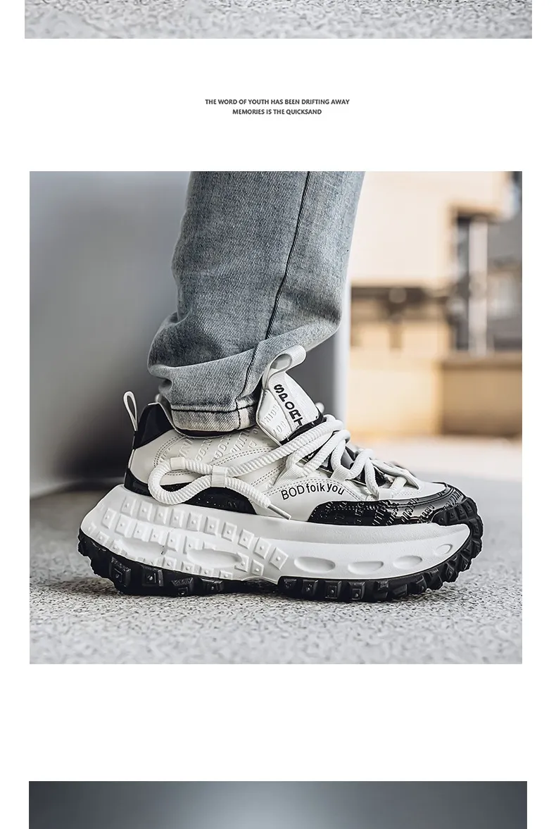 Men's Thick Sole Casual Sports Shoes - European Style Height Increasing Dad Sneakers for Spring/Summer 2025 showcase 7