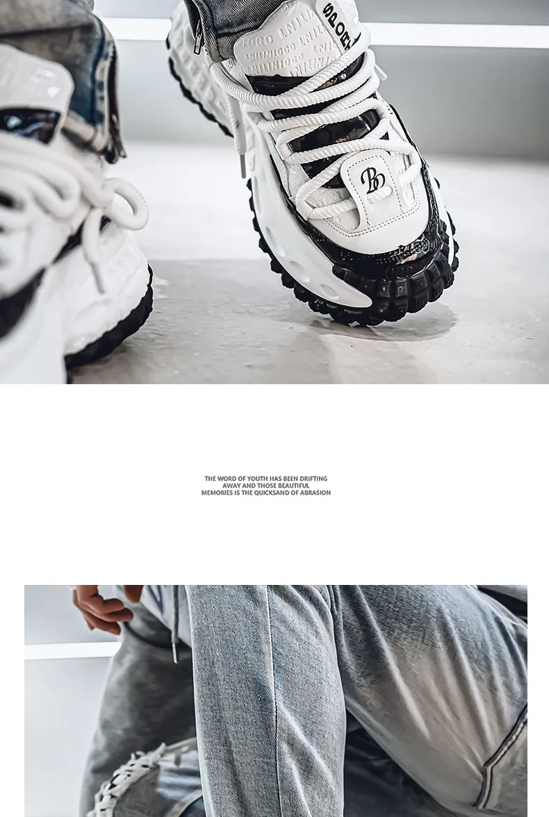 Men's Thick Sole Casual Sports Shoes - European Style Height Increasing Dad Sneakers for Spring/Summer 2025 showcase 9