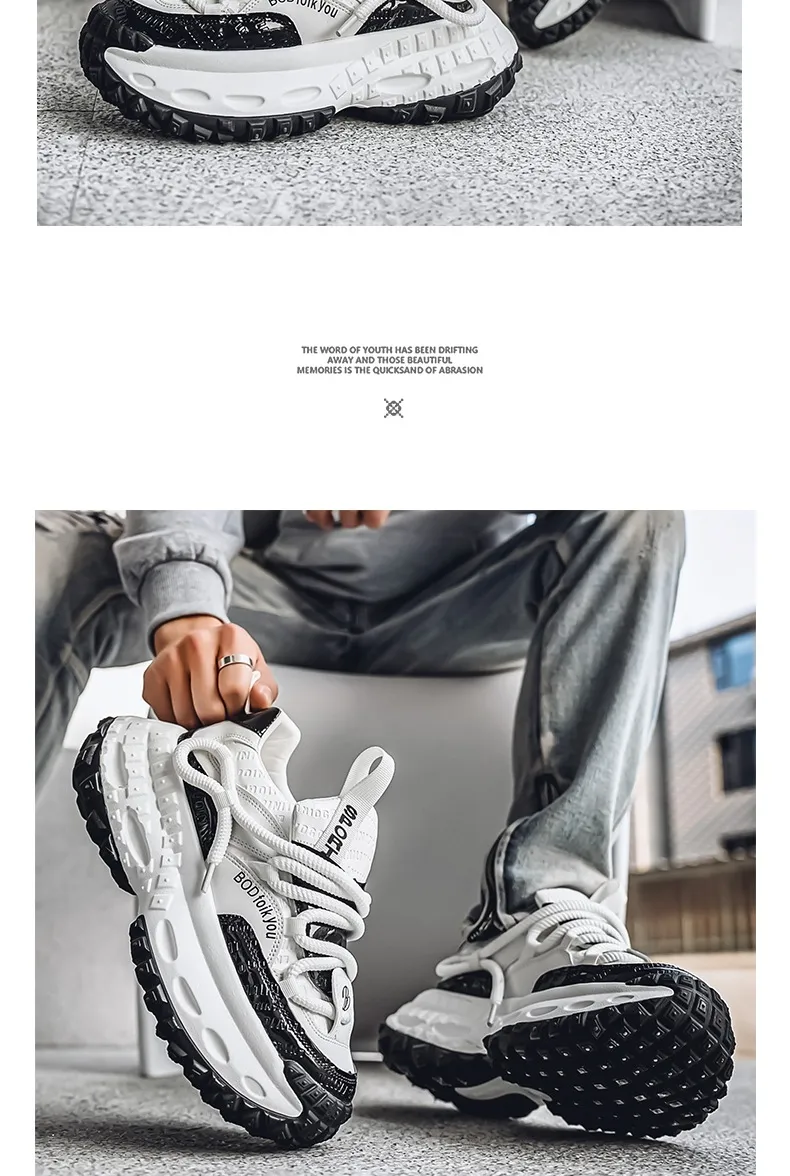 Men's Thick Sole Casual Sports Shoes - European Style Height Increasing Dad Sneakers for Spring/Summer 2025 showcase 6