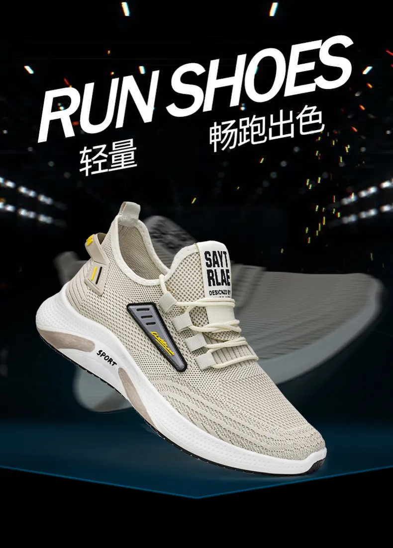 Men's Running Shoes - Lightweight Breathable Mesh Sneakers - Comfortable Soft Sole - Trendy Casual Sports Shoes for Men - Spring New Style showcase 12