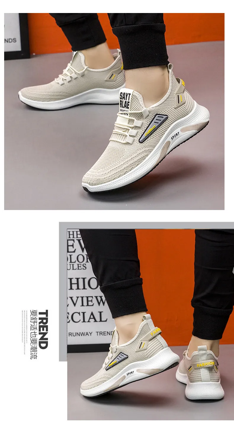 Men's Running Shoes - Lightweight Breathable Mesh Sneakers - Comfortable Soft Sole - Trendy Casual Sports Shoes for Men - Spring New Style showcase 18
