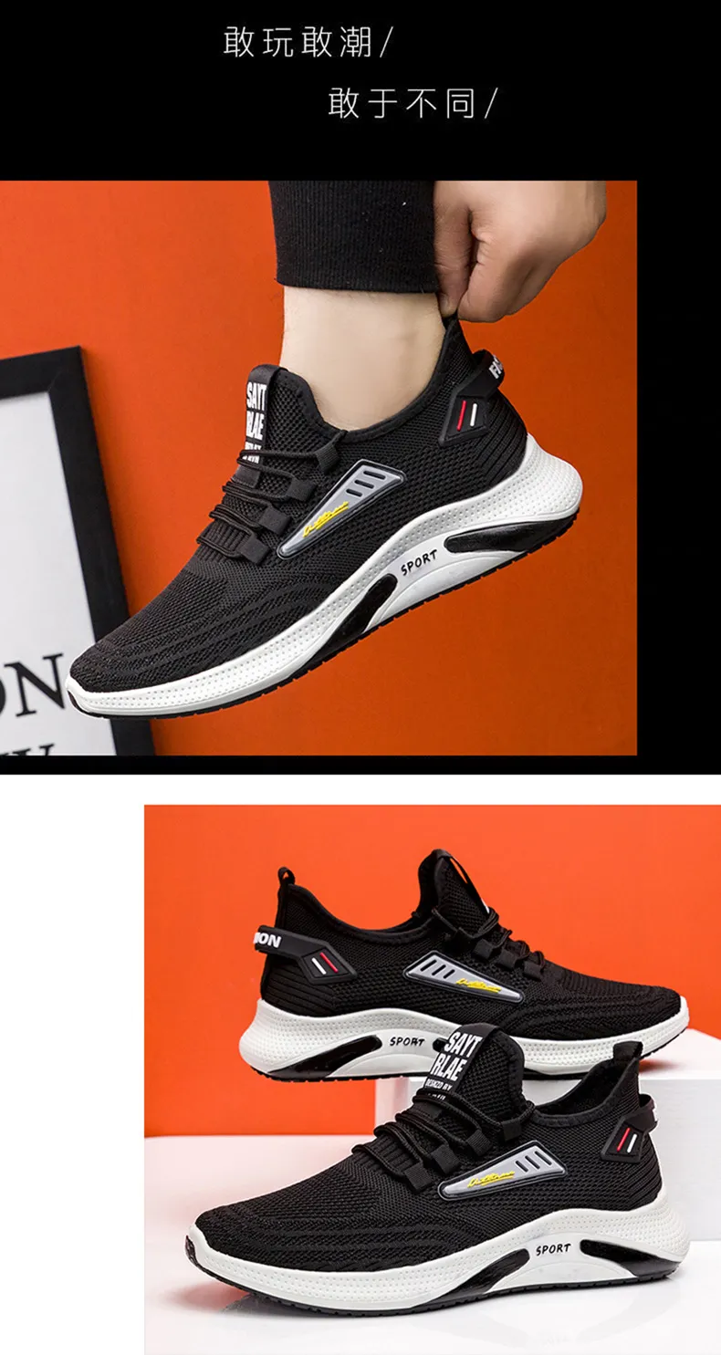 Men's Running Shoes - Lightweight Breathable Mesh Sneakers - Comfortable Soft Sole - Trendy Casual Sports Shoes for Men - Spring New Style showcase 16