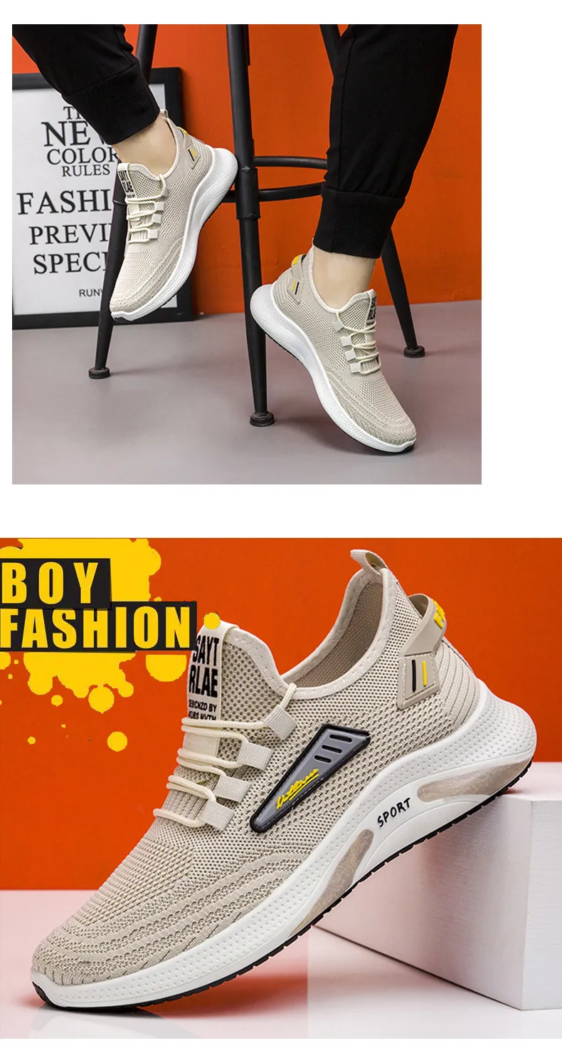 Men's Running Shoes - Lightweight Breathable Mesh Sneakers - Comfortable Soft Sole - Trendy Casual Sports Shoes for Men - Spring New Style showcase 19