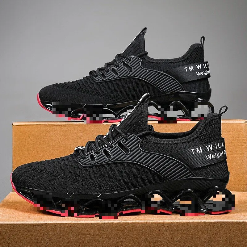 Men's Blade Running Shoes Breathable Mesh Sneakers Lightweight Casual Walking Athletic Shoes Plus Size Trendy Cross-border Footwear for Men thumbnail 2