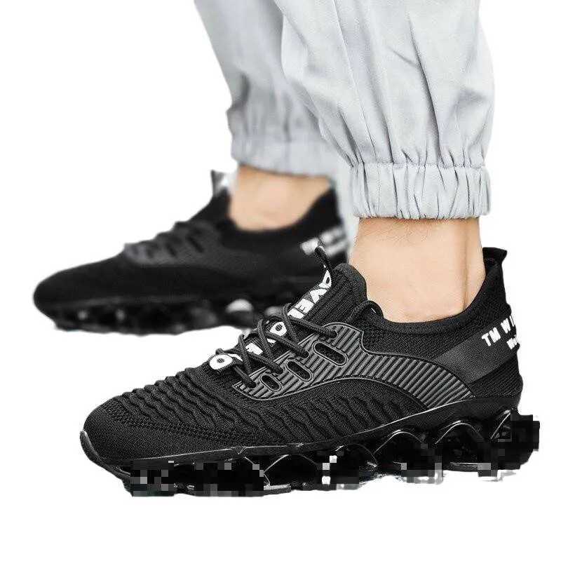 Men's Blade Running Shoes Breathable Mesh Sneakers Lightweight Casual Walking Athletic Shoes Plus Size Trendy Cross-border Footwear for Men thumbnail 5