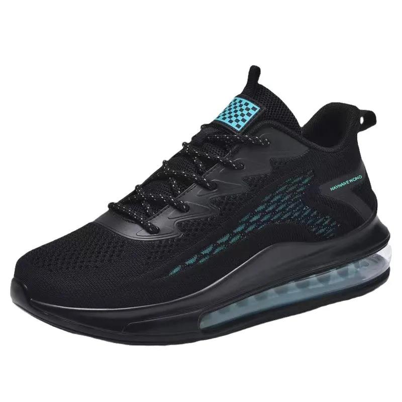 Men's Breathable Flywoven Mesh Running Shoes - Lightweight Air Cushion Sports Sneakers for Height Increasing, Casual Walking, and Spring Fashion thumbnail 5