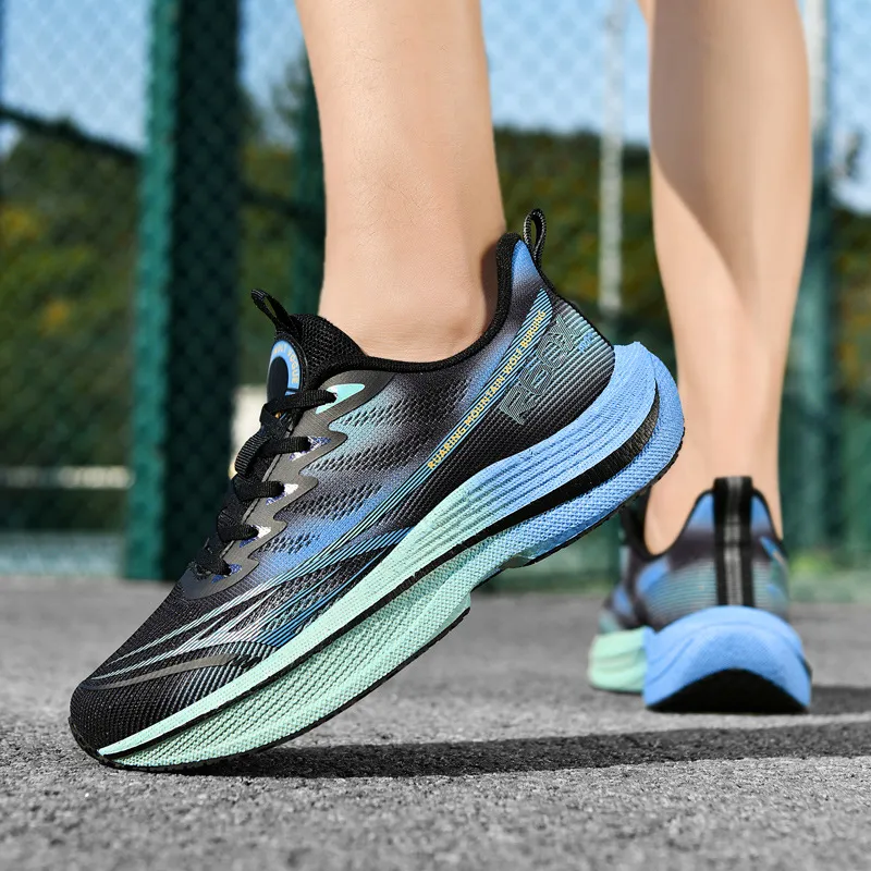 Men's Extra Large Running Shoes Lightweight Shock Absorbing Rebound Sneakers Breathable Mesh Outdoor Jogging Athletic Footwear Cross-Border Style thumbnail 3