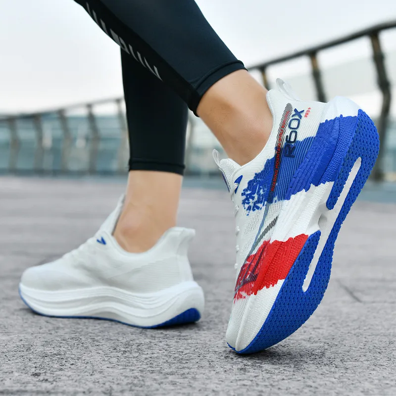 Men's Extra Large Running Shoes Lightweight Shock Absorbing Rebound Sneakers Breathable Mesh Outdoor Jogging Athletic Footwear Cross-Border Style thumbnail 4