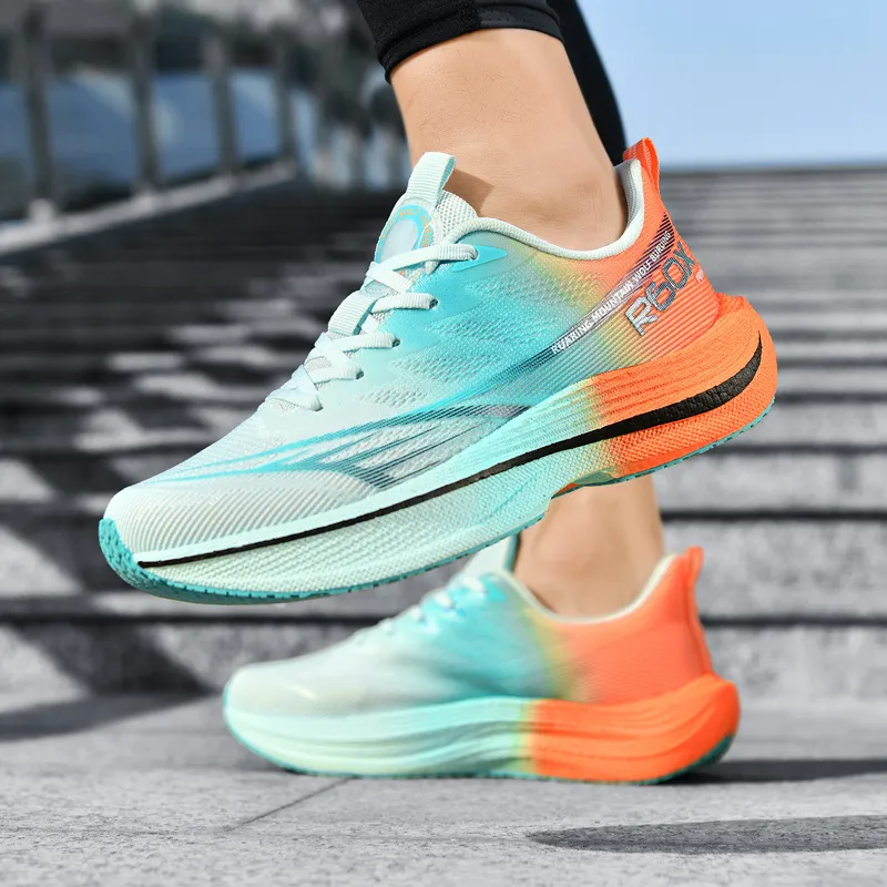 Men's Extra Large Running Shoes Lightweight Shock Absorbing Rebound Sneakers Breathable Mesh Outdoor Jogging Athletic Footwear Cross-Border Style thumbnail 2