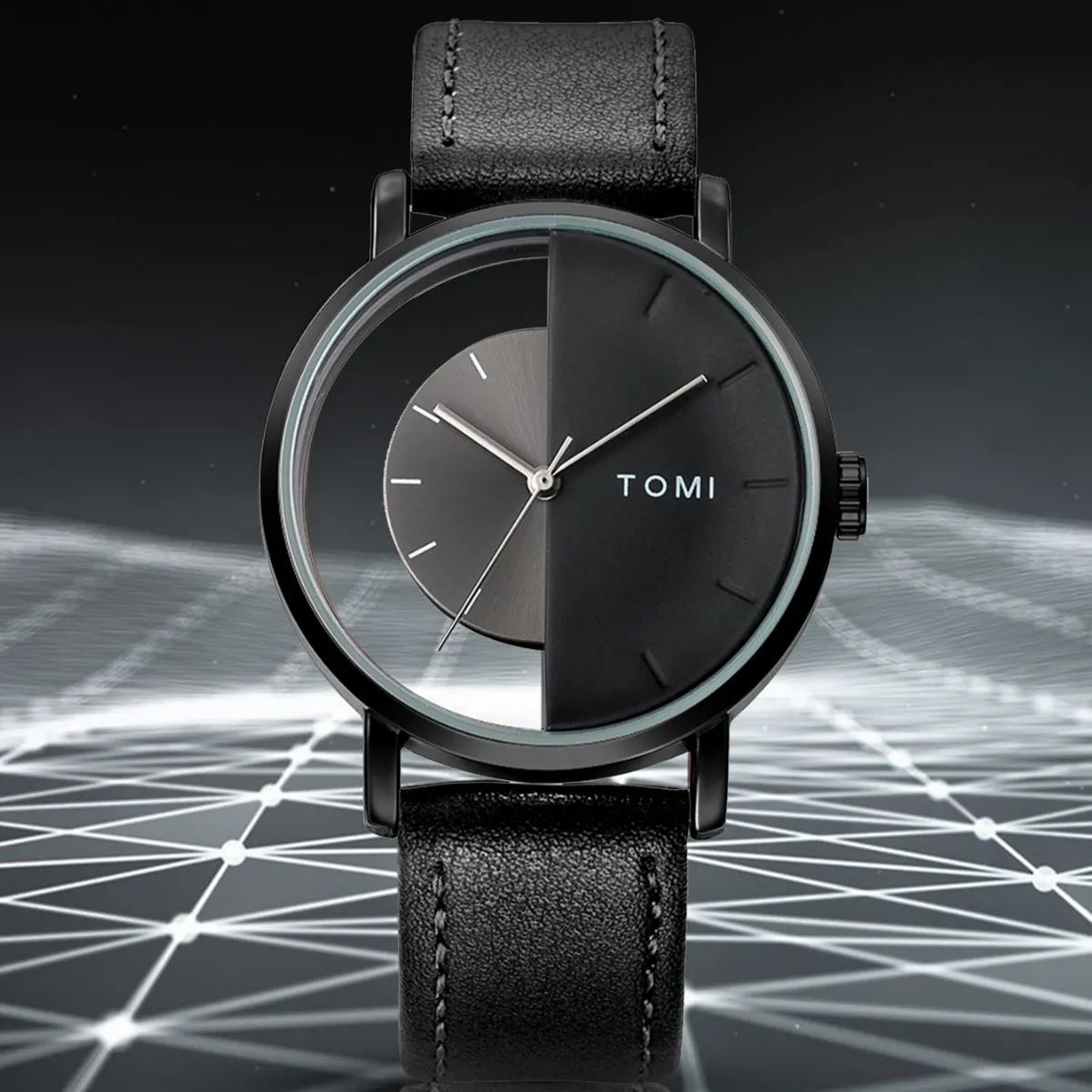 TOMI Women's Hollow Design Quartz Watch - Korean Style Casual Fashion Wristwatch for Ladies and Girls thumbnail 1
