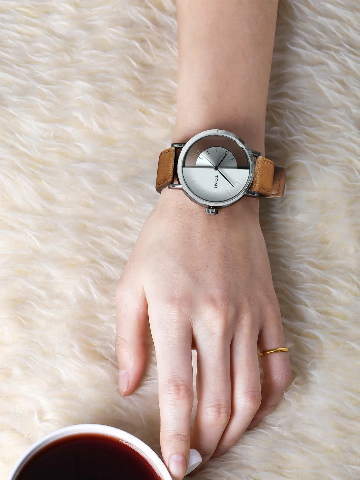TOMI Women's Hollow Design Quartz Watch - Korean Style Casual Fashion Wristwatch for Ladies and Girls showcase 18