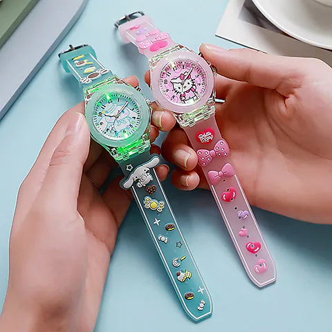 Kids Cartoon Silicone Watch - Cute Luminous Quartz Wristwatch for Boys and Girls - Fun Party Favors and Children's Gifts