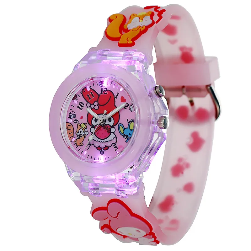 Kids Cartoon Silicone Watch - Cute Luminous Quartz Wristwatch for Boys and Girls - Fun Party Favors and Children's Gifts thumbnail 7