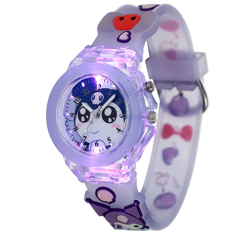 Kids Cartoon Silicone Watch - Cute Luminous Quartz Wristwatch for Boys and Girls - Fun Party Favors and Children's Gifts thumbnail 9