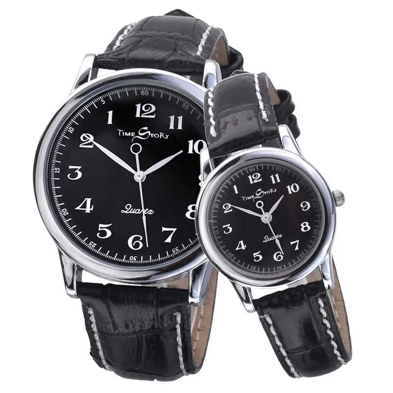 Couple Watches Set for Men and Women, Creative Backward Walking Quartz Wristwatches, Unique Design, Fashionable Gift for Anniversary, Valentine's Day, Birthday thumbnail 5