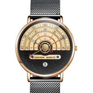 Men's Large Dial Punk Watch with Cowhide Strap - Retro Business Style Fashion Wristwatch for Men showcase 2