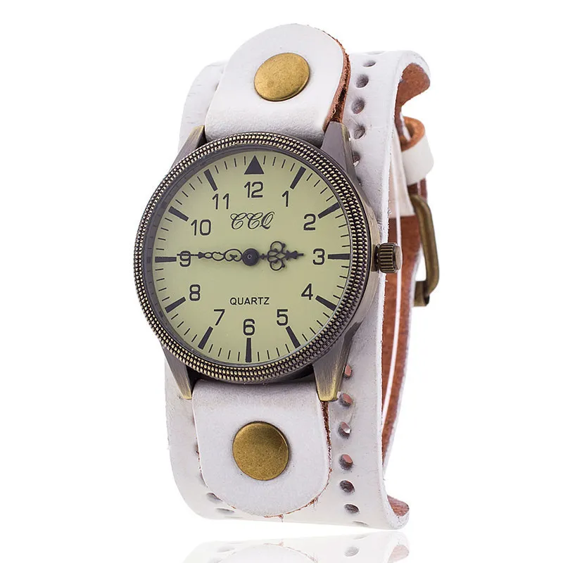 Men's Large Dial Punk Watch with Cowhide Strap - Retro Business Style Fashion Wristwatch for Men thumbnail 4