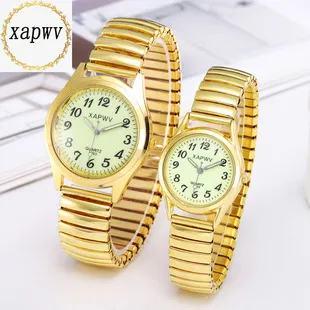 Large Dial Quartz Watch for Seniors - Easy Read Analog Face, Elastic Band, Fashionable Wristwatch for Men and Women, Couple's Style showcase 5