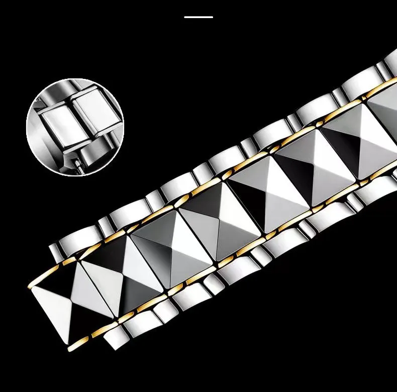 Men's Quartz Watch with Diamond Case, Luminous Hands, Waterproof, Calendar, Stainless Steel Band - Fashionable and Simple Design showcase 7