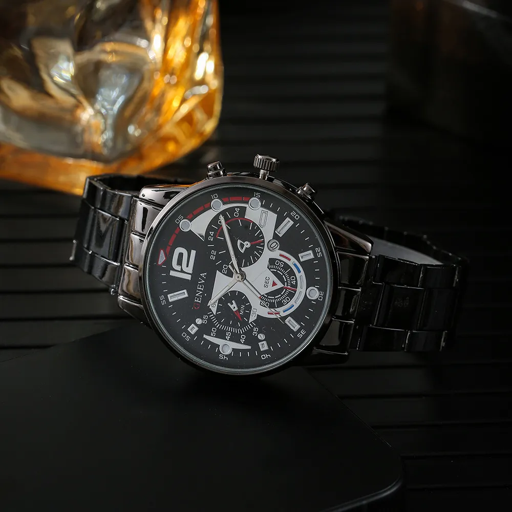 Men's Stainless Steel Quartz Watch with Calendar, Luminous Hands, and Sporty Design - Perfect Wristwatch for Everyday Wear showcase 7
