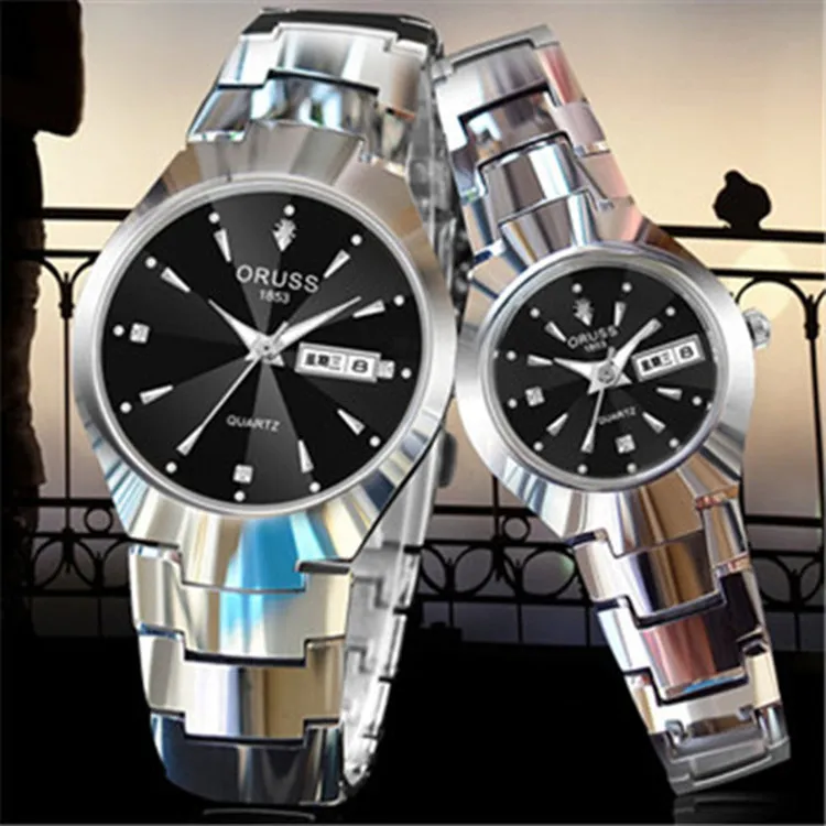 Men's Luminous Tungsten Steel Quartz Watch - Waterproof Fashion Calendar Wristwatch for Students and Couples - Wholesale Available thumbnail 1