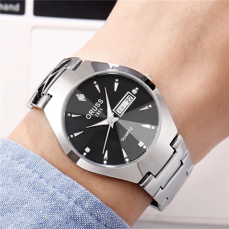 Men's Luminous Tungsten Steel Quartz Watch - Waterproof Fashion Calendar Wristwatch for Students and Couples - Wholesale Available thumbnail 8