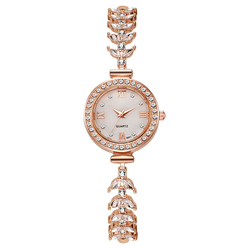 Women's Fashion Diamond Watch - Elegant Round Dial, Waterproof, Luxury Design, Stylish Wristwatch for Ladies thumbnail 4