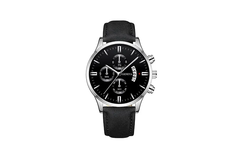 Men's Quartz Watch with Leather Strap - Fashionable Business Style with Calendar - Wholesale Hot Selling Foreign Trade Cross-Border Watch showcase 10