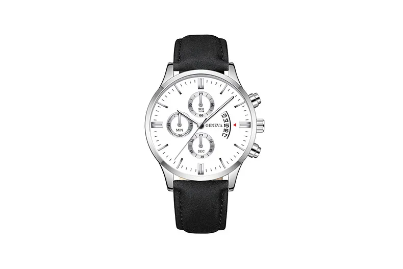 Men's Quartz Watch with Leather Strap - Fashionable Business Style with Calendar - Wholesale Hot Selling Foreign Trade Cross-Border Watch showcase 11