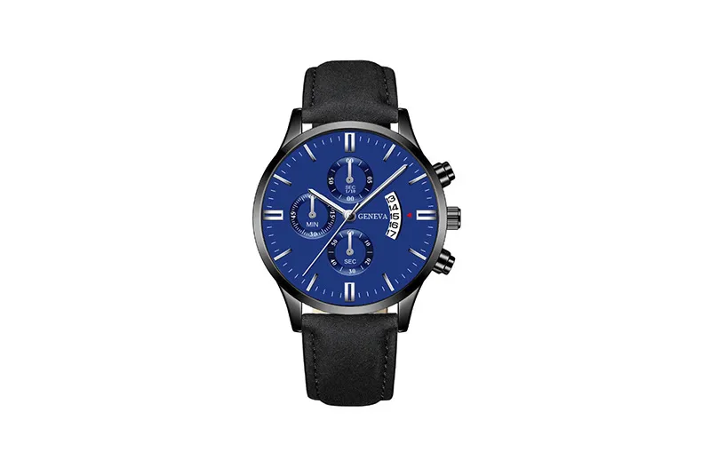 Men's Quartz Watch with Leather Strap - Fashionable Business Style with Calendar - Wholesale Hot Selling Foreign Trade Cross-Border Watch showcase 16