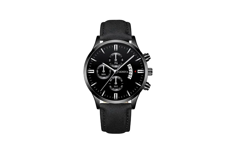 Men's Quartz Watch with Leather Strap - Fashionable Business Style with Calendar - Wholesale Hot Selling Foreign Trade Cross-Border Watch showcase 8