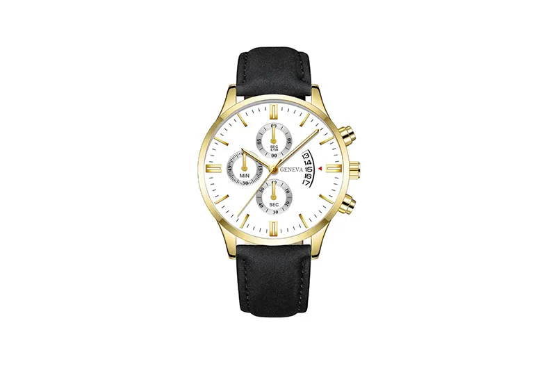 Men's Quartz Watch with Leather Strap - Fashionable Business Style with Calendar - Wholesale Hot Selling Foreign Trade Cross-Border Watch showcase 13