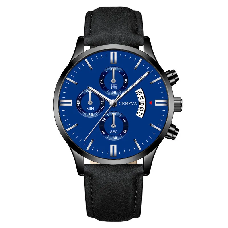Men's Quartz Watch with Leather Strap - Fashionable Business Style with Calendar - Wholesale Hot Selling Foreign Trade Cross-Border Watch thumbnail 6