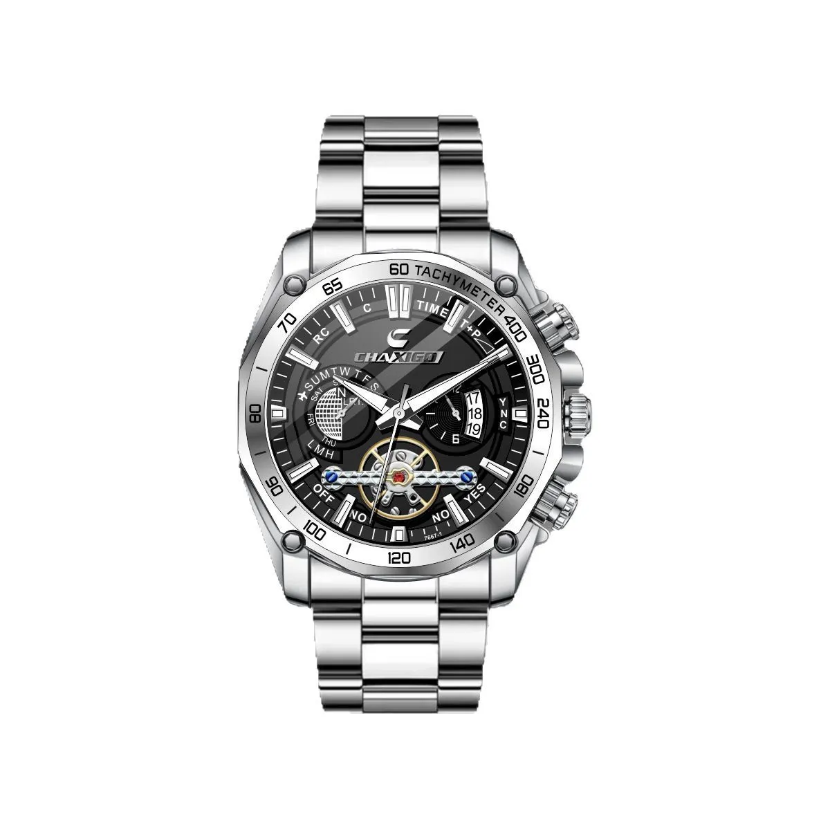 Men's Swiss Brand Luminous Quartz Watch - Fashionable Wristwatch for Men - AliExpress Cross-border Commerce - Stylish and Durable Timepiece thumbnail 5
