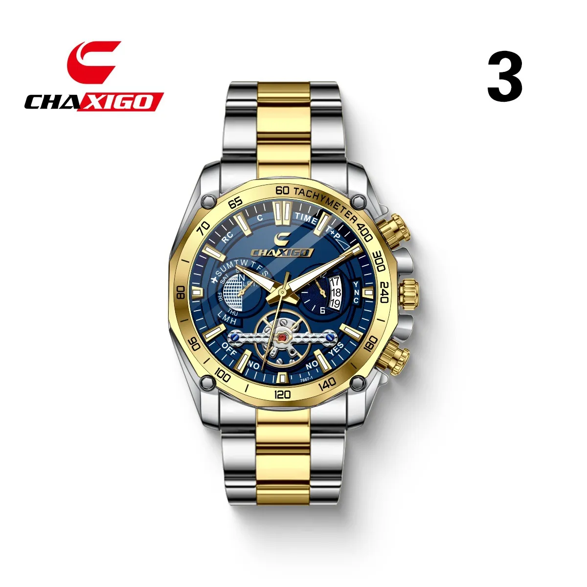 Men's Swiss Brand Luminous Quartz Watch - Fashionable Wristwatch for Men - AliExpress Cross-border Commerce - Stylish and Durable Timepiece thumbnail 6