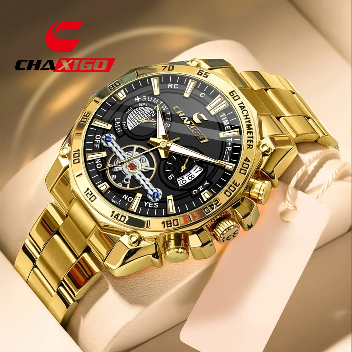 Men's Swiss Brand Luminous Quartz Watch - Fashionable Wristwatch for Men - AliExpress Cross-border Commerce - Stylish and Durable Timepiece thumbnail 1
