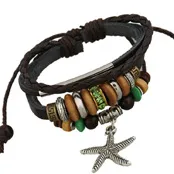 Women's Genuine Leather Bracelet Watch with Five-Pointed Star Charm - Elegant Retro Cowhide Jewelry Wristwatch for Students and Fashionable Women showcase 9