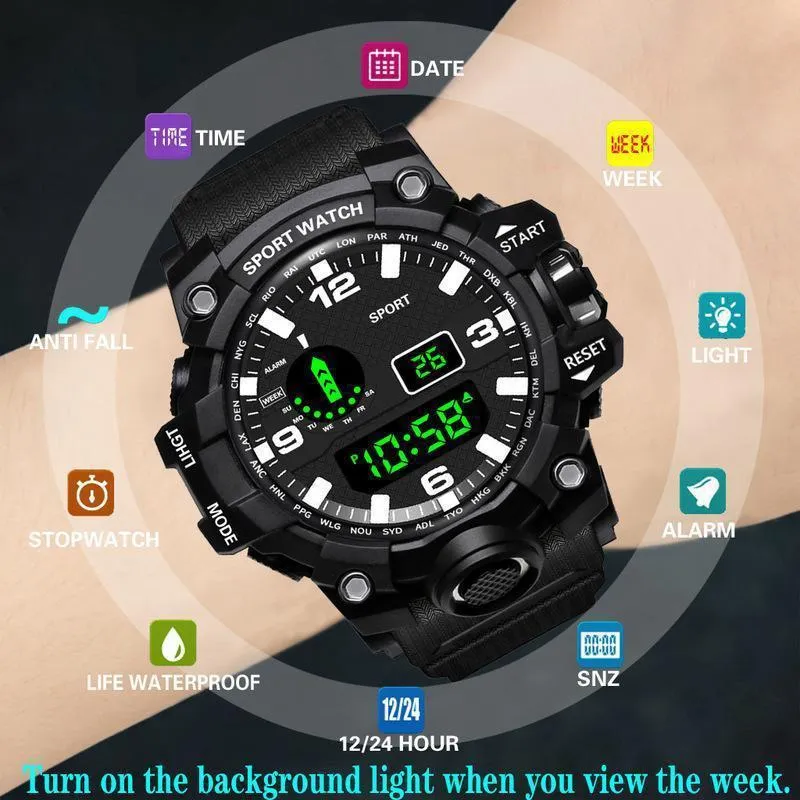 Multifunctional Outdoor Sports Watch for Men, Women, and Students - Electronic, Waterproof, Running, Wholesale Amazon Hot Seller thumbnail 3