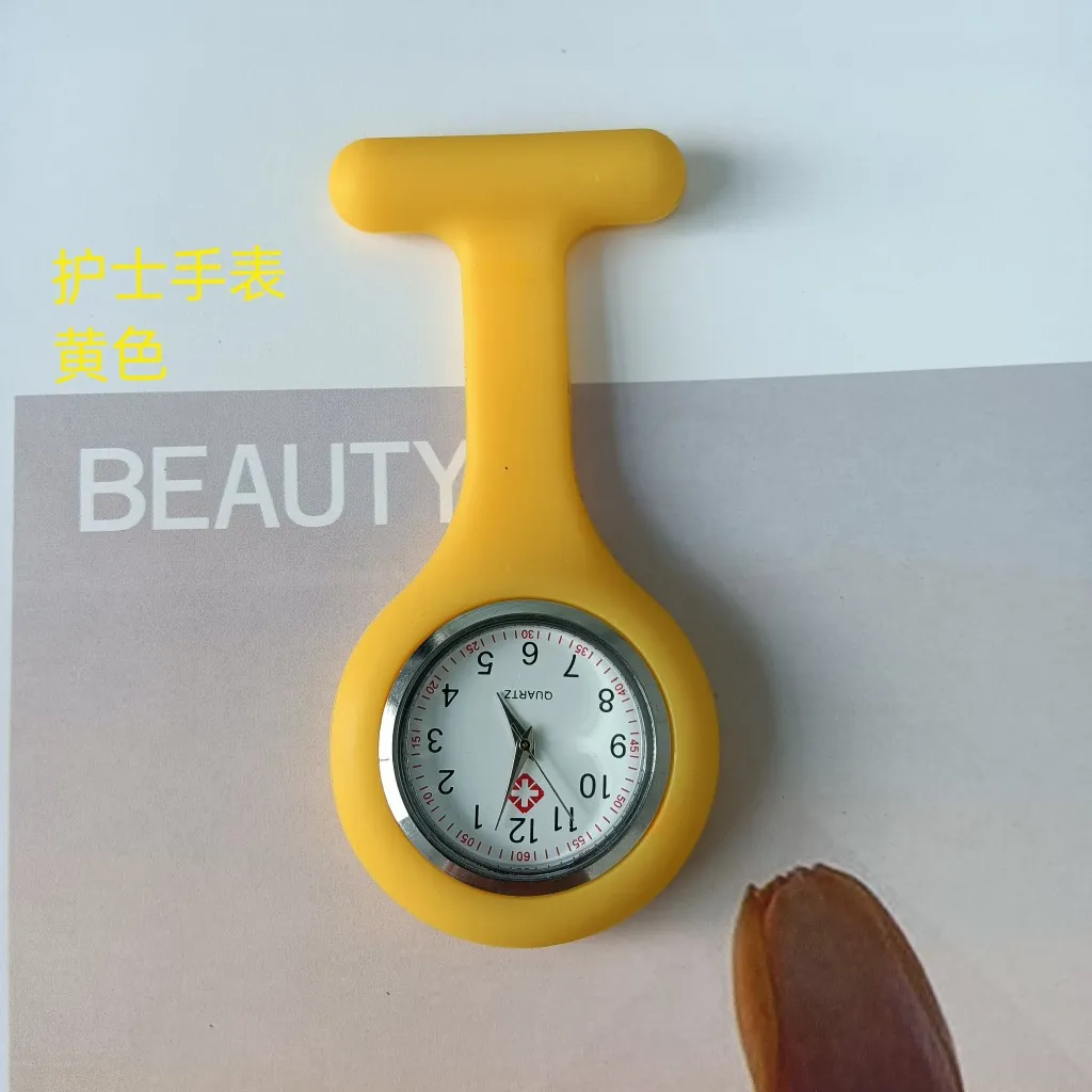 Nurse Watch Silicone Chest Pocket Pin Watch for Medical Professionals, Students, Quartz Movement, Customizable Logo, Fashionable Dial, Foreign Trade Quality showcase 17