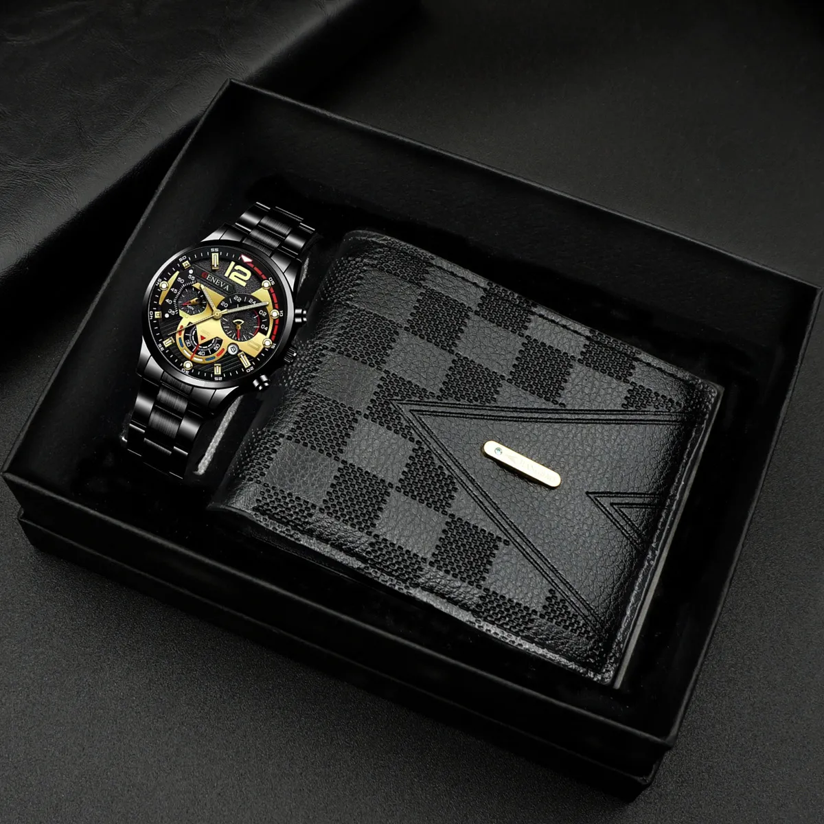 Black Gold Watch Set