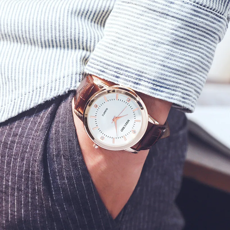 Couple's Quartz Wrist Watch Set for Men and Women - Stylish Leather Band, Casual Design, Perfect for Everyday Wear, Wholesale Available thumbnail 3