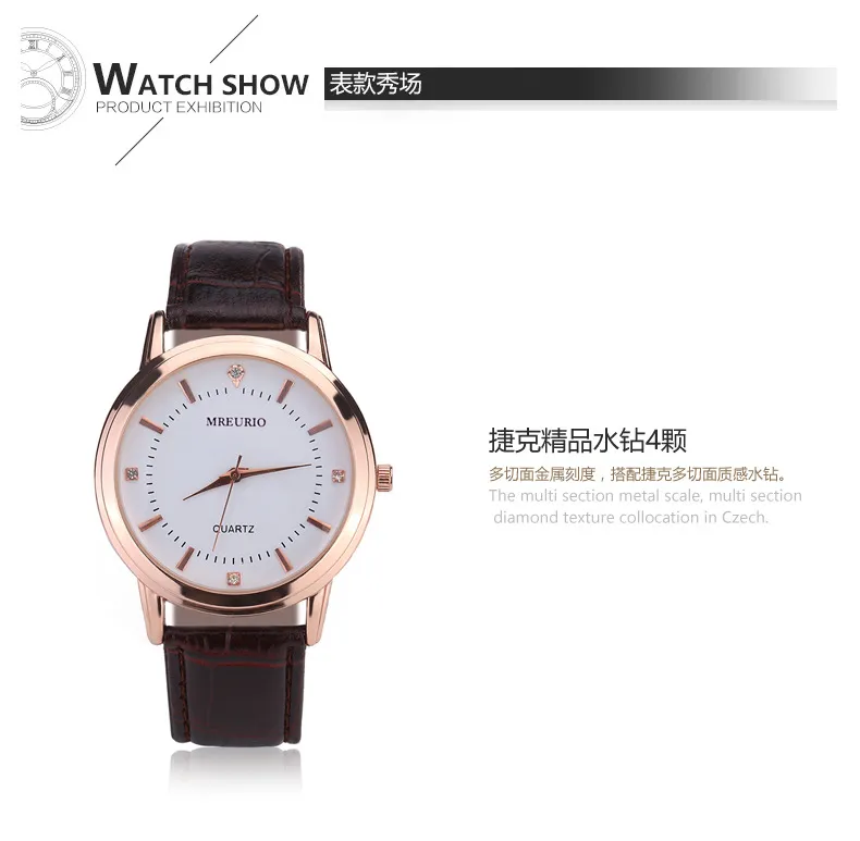 Couple's Quartz Wrist Watch Set for Men and Women - Stylish Leather Band, Casual Design, Perfect for Everyday Wear, Wholesale Available showcase 12