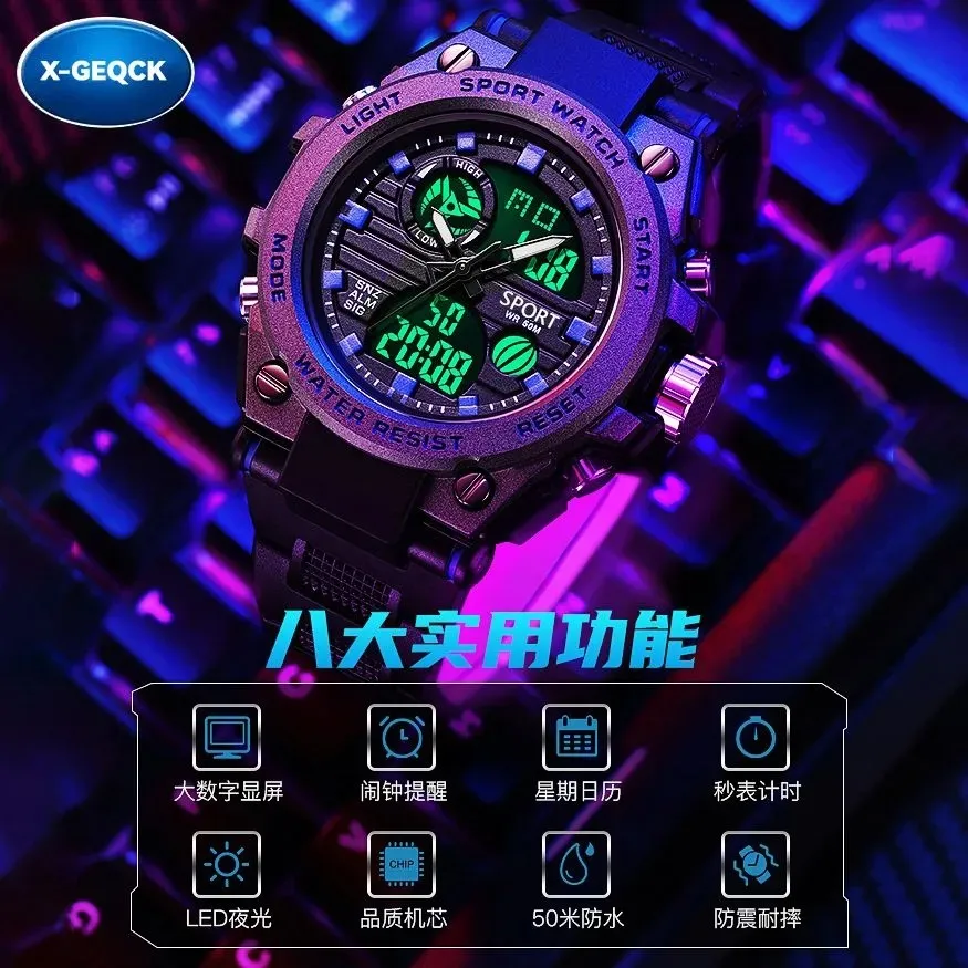 Men's Fashion Sports Watch - Waterproof Luminous Wristwatch for Casual and Outdoor Activities - Wholesale Available thumbnail 4