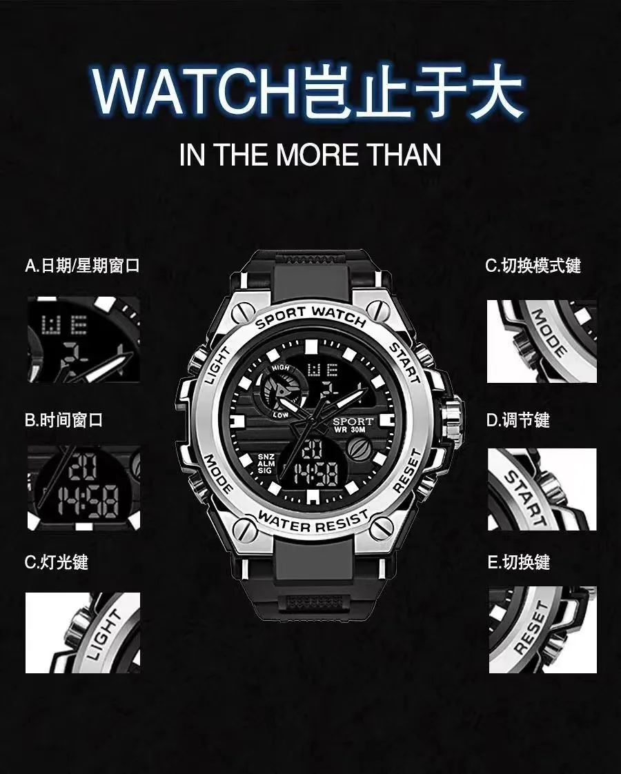 Men's Fashion Sports Watch - Waterproof Luminous Wristwatch for Casual and Outdoor Activities - Wholesale Available showcase 12