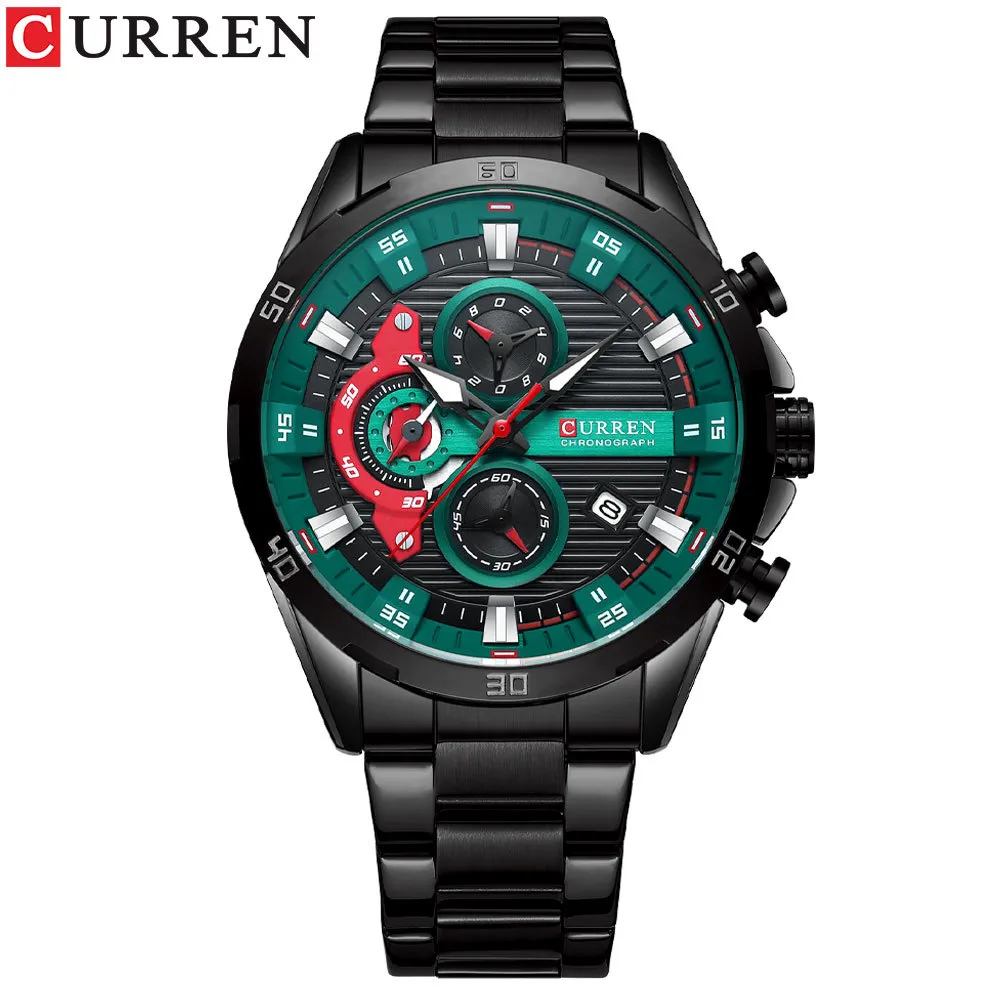 Curren 8402 Men's Quartz Watch - Business Casual Style, Calendar, Stainless Steel Band, Round Dial, Analog Wristwatch for Men thumbnail 4
