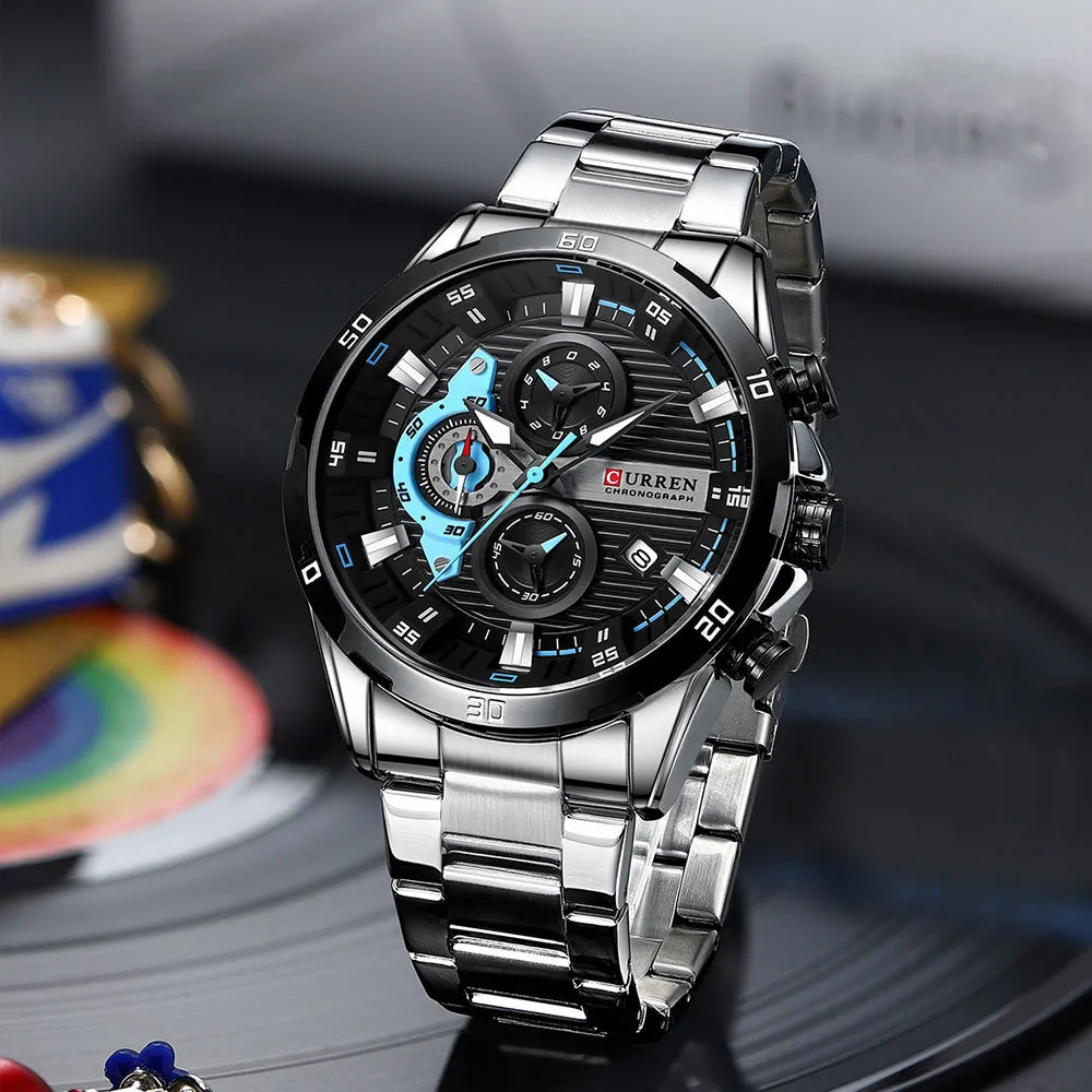 Curren 8402 Men's Quartz Watch - Business Casual Style, Calendar, Stainless Steel Band, Round Dial, Analog Wristwatch for Men showcase 17