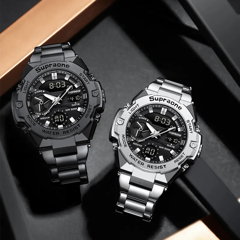 Men's Digital Sports Watch Waterproof LED Display - Fashionable Student Wristwatch for Live Broadcast, Casual Wear, and Outdoor Activities thumbnail 2