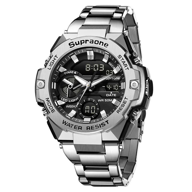 Men's Digital Sports Watch Waterproof LED Display - Fashionable Student Wristwatch for Live Broadcast, Casual Wear, and Outdoor Activities thumbnail 5